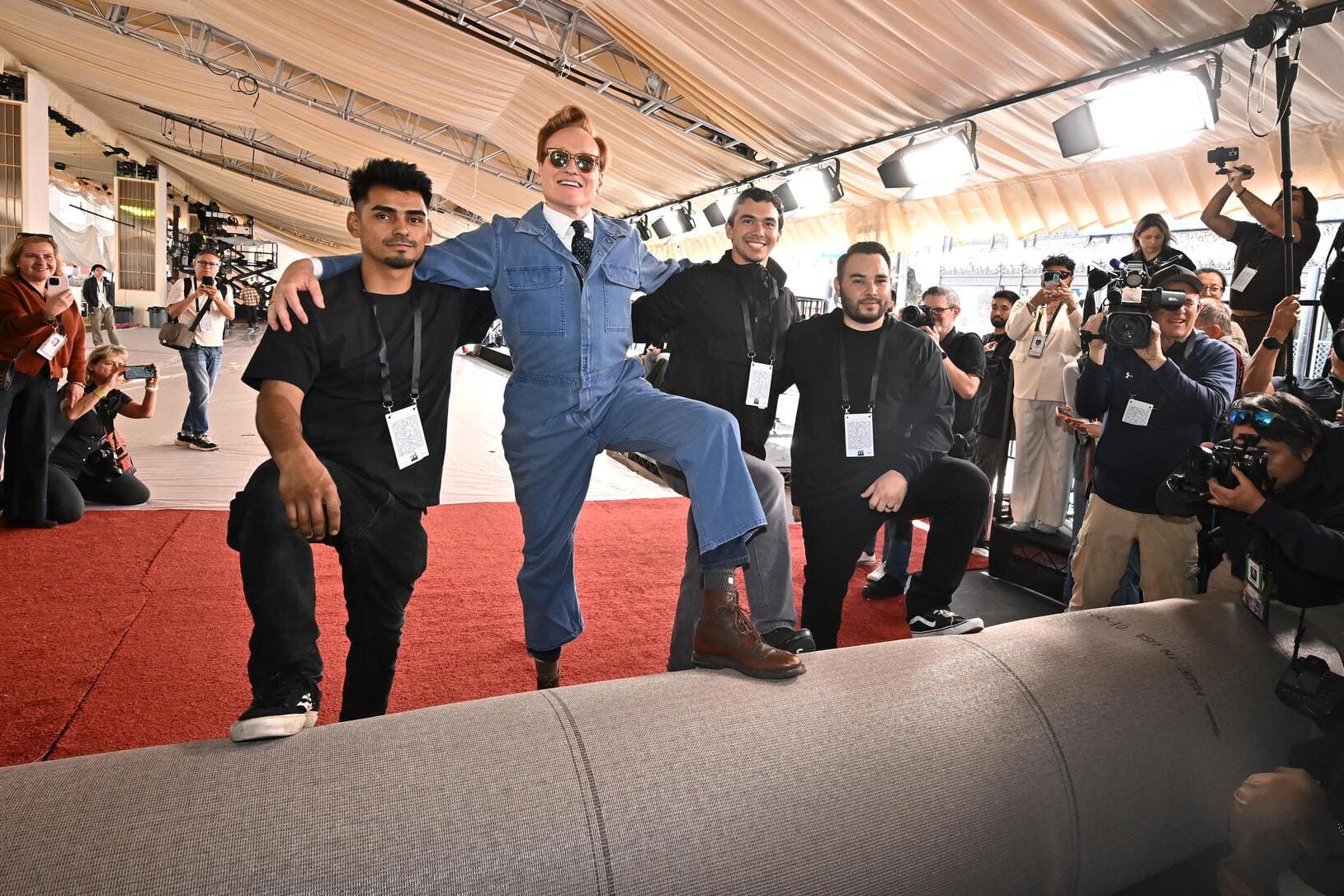 Conan O'Brien at the 98th Oscars arrivals carpet roll out held at Ovation Hollywood on March 11, 2026 in Los Angeles, California.