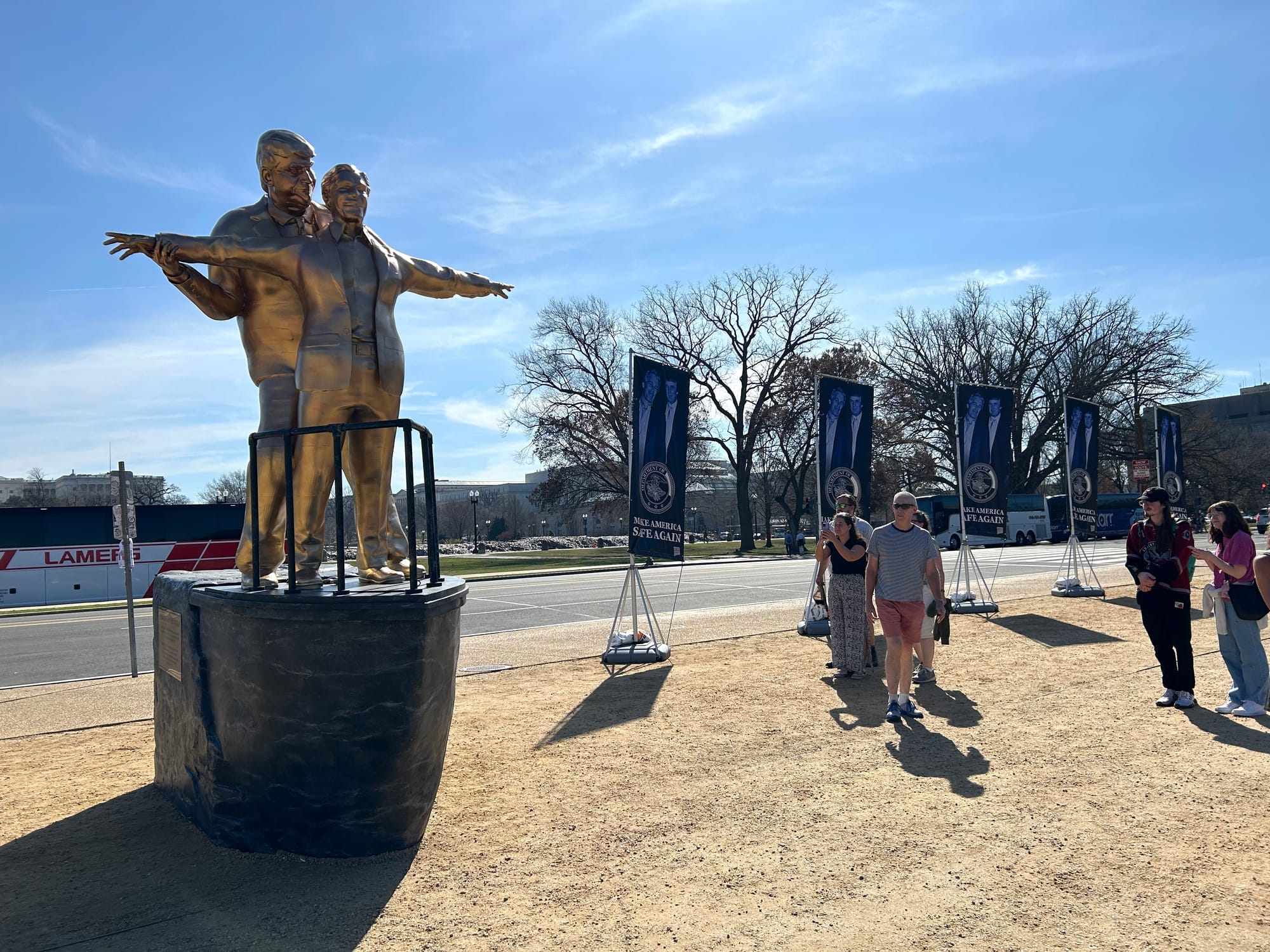 A Trump-Epstein Sculpture on the National Mall Shows How Guerrilla Art Became a Genre Without a Punch — additional image