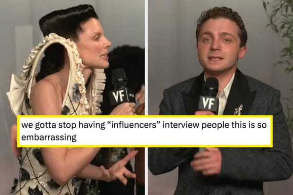 Julia Fox Had to Ask Jake Shane to Stop Talking Over Her. That's the Red Carpet Influencer Problem in One Moment.